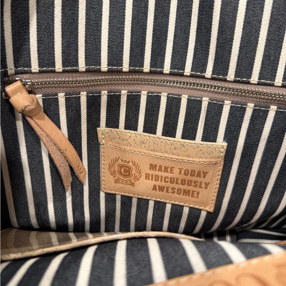 Consuela Thunderbird Sling Bucket Bag Snake Print Leather Cream Pink Vibrant - Picture 9 of 10